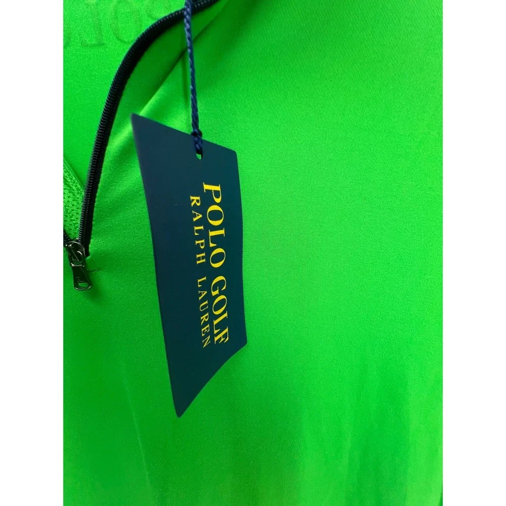 Polo Golf Ralph Lauren Quarter Zip Long Sleeve Pullover Shirt Bright‎ Green XL
